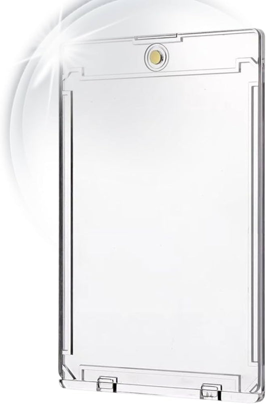 Ultra-Clear Magnetic Card Holder with UV Protection, Diamond Corner Design, Hard Plastic.